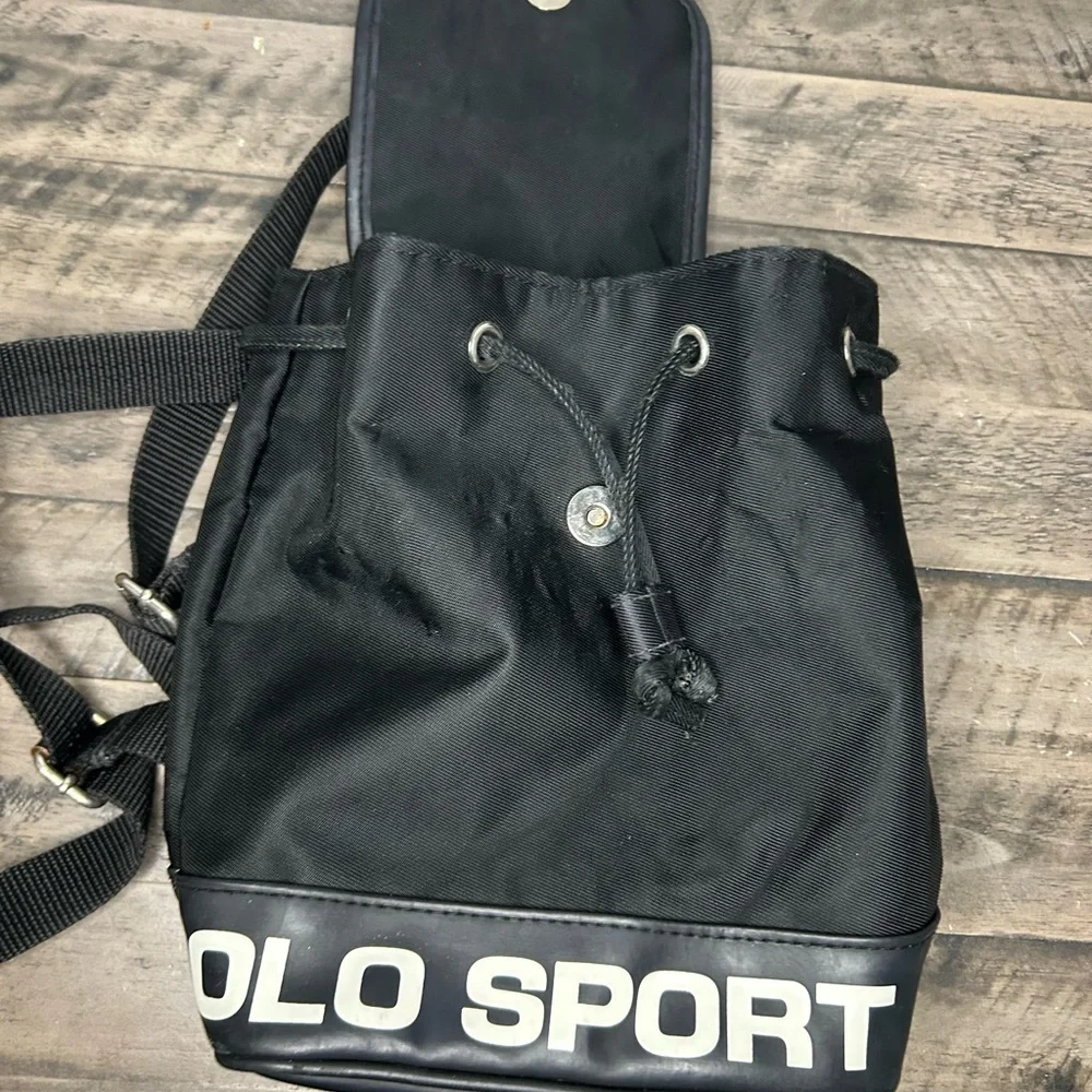 Vintage Polo Sport Small Drawstring Back Pack